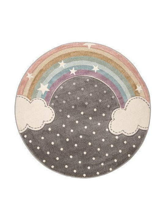 Βιοκαρπέτ Kids Rug Gri Round with Diameter 160cm