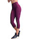 Women's Capri Firming High Waist & Push Up Leggings Burgundy
