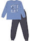 Venere Kinder Schlafanzug Winterlich Blau