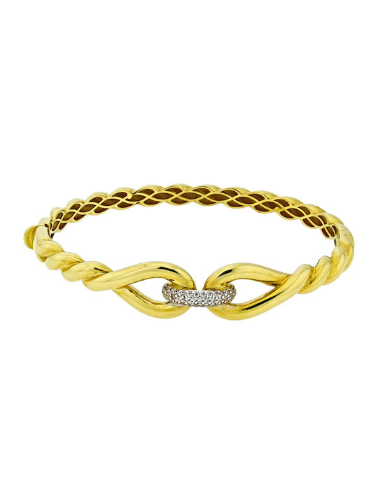 Bracelet made of Gold 14K with Zircon