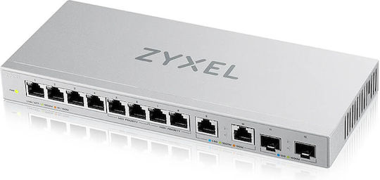 Zyxel XGS1010-12-ZZ0102F v2 Unmanaged L2 Switch με 8 Θύρες Gigabit (1Gbps) Ethernet και 2 SFP Θύρες
