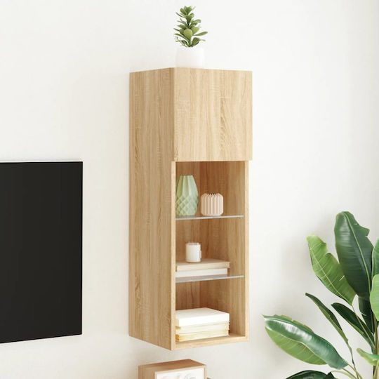 Wall Cabinet with LED 30.5x30x90 cm