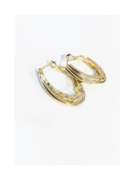 POH Earrings Hoops Gold Plated