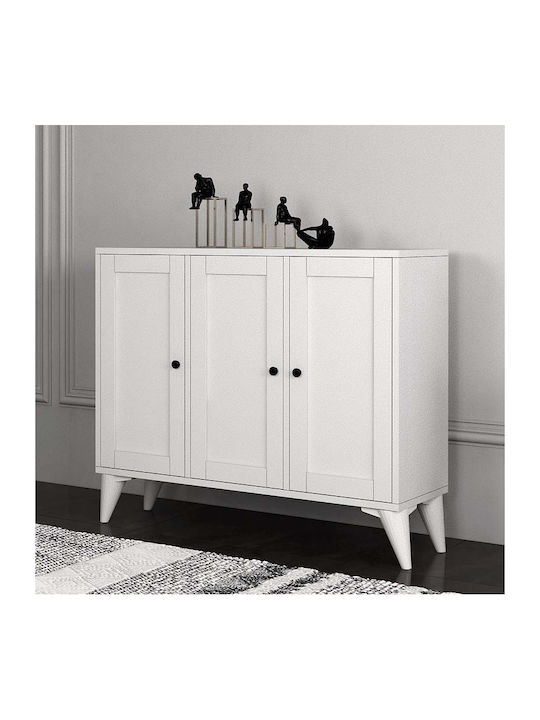 Sideboard Wooden White 97.2x30x80.4cm