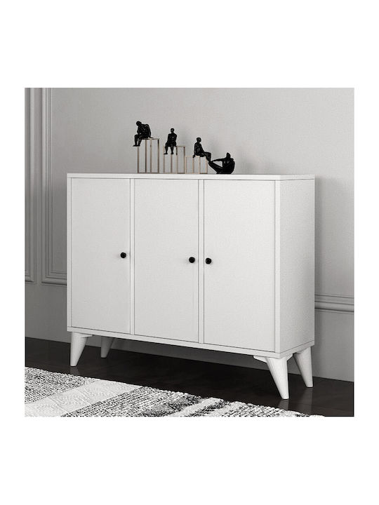 Sideboard Wooden White 97.2x30x80.4cm