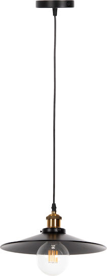 HomeMarkt Κρεμαστό Φωτιστικό Μαύρο με Ντουί E27 30x10x109εκ.