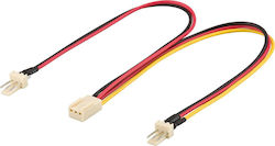 Goobay 3-Pin-Lüfter - 2x 3-Pin-Lüfter Kabel 0.22m Mehrfarbig (93880)