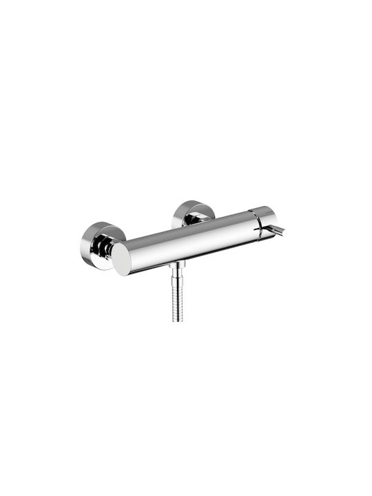 Ottone Meloda Mixing Bathtub Shower Faucet Silver