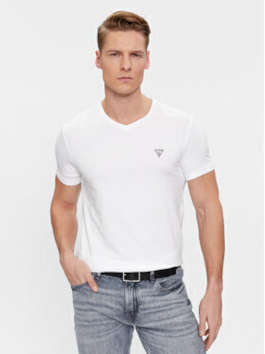 Caleb Men's Undershirts Short-sleeved White 2Pack