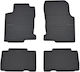 Refref Set of Front and Rear Mats 4pcs Tray Type for Toyota Lexus 2014+ Black