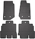 Refref Set of Front and Rear Mats 4pcs Tray Type for Jeep Wrangler 2017+ Black