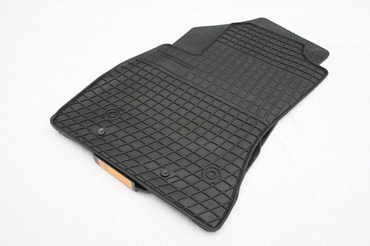 Refref Set of Front and Rear Mats 4pcs Tray Type for Opel Combo Fiat Doblo 2010+ Black