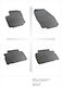 Refref Set of Front and Rear Mats 4pcs Tray Type for Mercedes-Benz S Ford Galaxy Scania S 2006+ Black