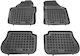 Sahler Set of Front and Rear Mats 4pcs Tray Type for Volkswagen Caddy 2004+ Black