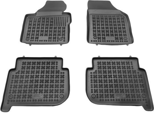 Sahler Set of Front and Rear Mats 4pcs Tray Type for Volkswagen Touran 2003+ Black