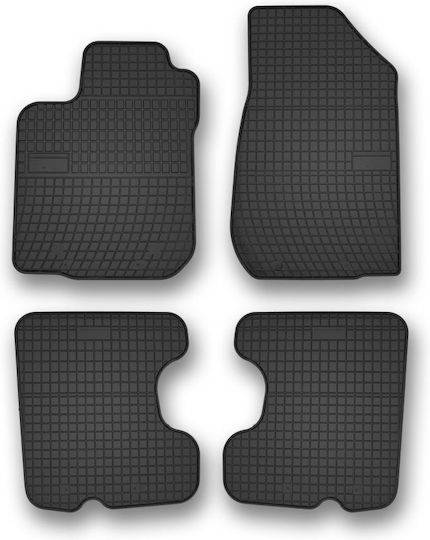 Refref Satz Vorder- und Hintermatten Wannenartig 4Stück aus Gummi für Dacia Sandero 2018+ Schwarz