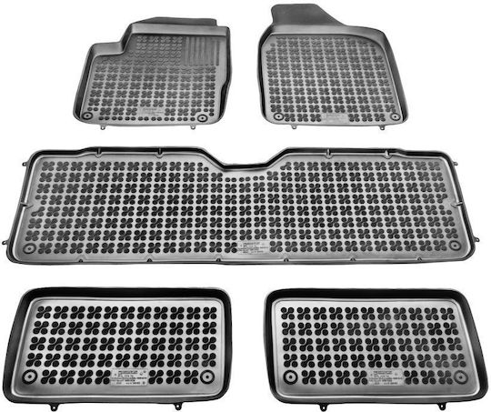 Sahler Set of Front and Rear Mats 4pcs Tray Type for Seat Alhambra Volkswagen Sharan Ford Galaxy Black