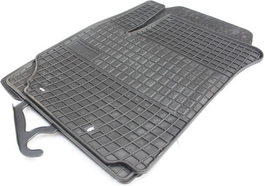 Refref Set of Front and Rear Mats 4pcs Tray Type for Fiat Croma 2005+ Black