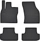 Refref Set of Front and Rear Mats 4pcs Tray Type for Audi Q2 2016+ Black