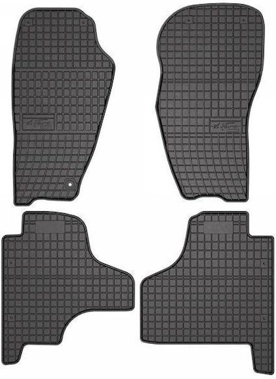 Refref Set of Front and Rear Mats 4pcs Tray Type for Jeep Cherokee 2007-2012 Black