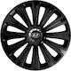 Versaco Σετ Τάσια Αυτοκινήτου Trend Rc 14" με Σήμα Hyundai 4τμχ Μαύρο