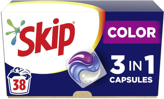 Skip 3-in-1 Ultimate Detergent for Coloreds Clothes (38 Capsules)