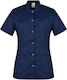 B-Well Lisa Women's Blue Medical Blouse