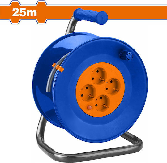 Wadfow Extension Reel Cord 3 x 1.5mm²/25m Blue