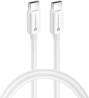 Forcell C338 USB 3.2 Cable USB-C male - USB-C 60W White 3m (593922)