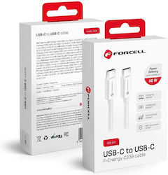 Forcell C338 USB 3.2 USB-C male - USB-C 60W 1m (593919) Forcell C338 USB 3.2 USB-C male - USB-C 60W 1m (593919)