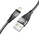 Lito Data USB-A to Lightning Cable 18W Μαύρο 1m HOC-X57I-BK