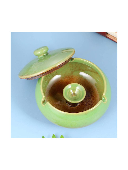 Etoile Ceramic Cigarette Ashtray Green