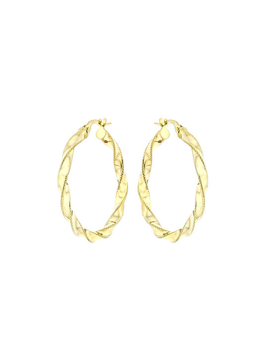 Earrings Hoops made of Gold 14K