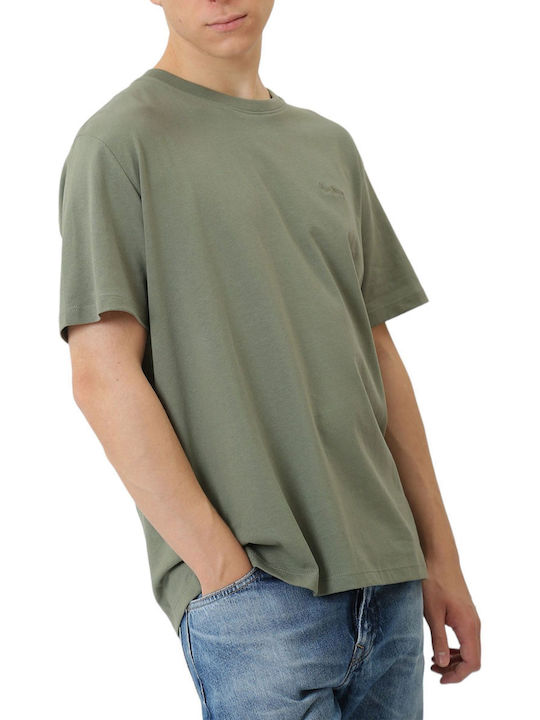 Pepe Jeans Drop Men's Short Sleeve Blouse Green