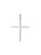 Women's White Gold Cross 18K