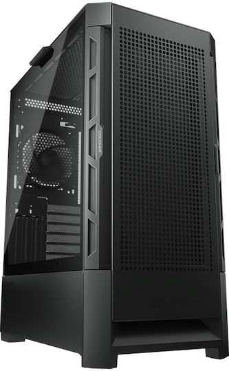 Cougar Airface Gaming Midi Tower Κουτί Υπολογιστή με Πλαϊνό Παράθυρο Μαύρο