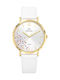 Gocomma Women's Watch with White Leather Strap