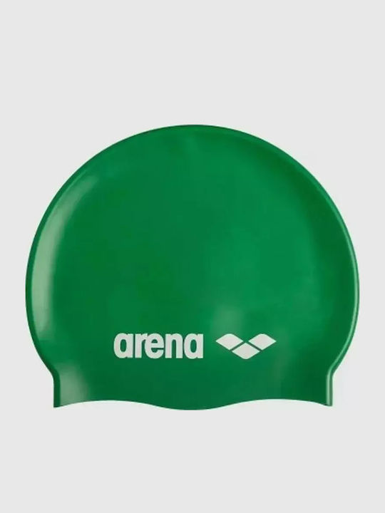 Arena Silicone Adults Swimming Cap Green