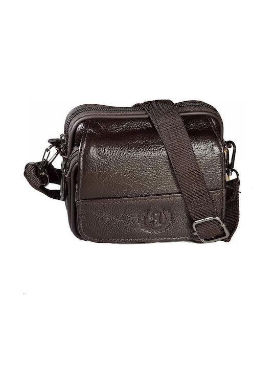 Piele Geantă pentru bărbați De umăr / tip crossbody Maro