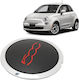 Radnabenkappen Fiat mit Innendurchmesser 133mm Schwarz/Chrom 1Stück
