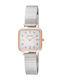 Oxette Tiny Womens Watch Battery with Silver Metal Bracelet