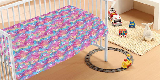 Dimcol Κουβέρτα Κούνιας Unicorn Fleece Ροζ 140x110εκ.