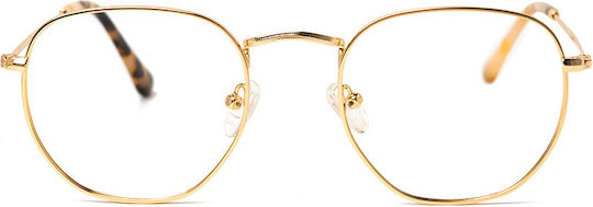 Damen Metallisches Brillengestell Gold VLOGLT9108C2