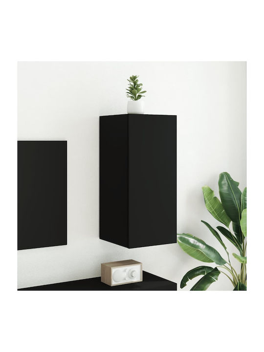 Cabinet Perete cu LED Negru 30.5x35x70cm