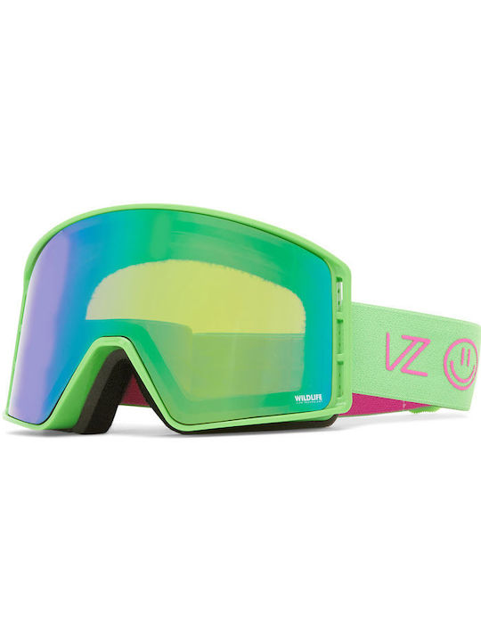 Vonzipper Vfs Ски & Сноуборд Маска Детска Зелен с Леща в Цвят Зелен