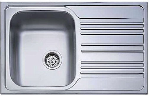 Donau DE 172 Ένθετος Νεροχύτης Inox Σαγρέ Μ78xΠ50cm Ασημί