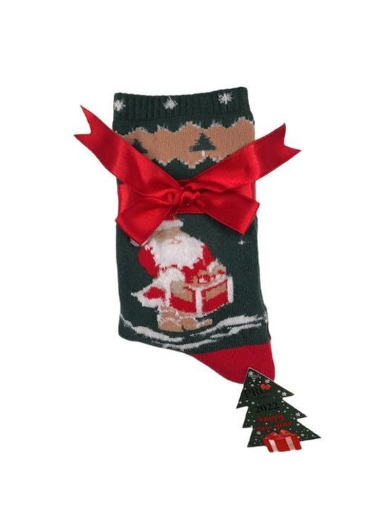 Pro Socks Santa Χριστουγεννιάτικες Κάλτσες Σκούρο Πράσινο