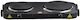 Espiel Day Enamel Countertop Double Burner Black