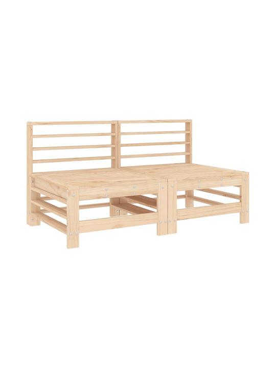 Zweisitziges Sofa Außenbereich Holz mit Kissen 57.5x63.5x60cm