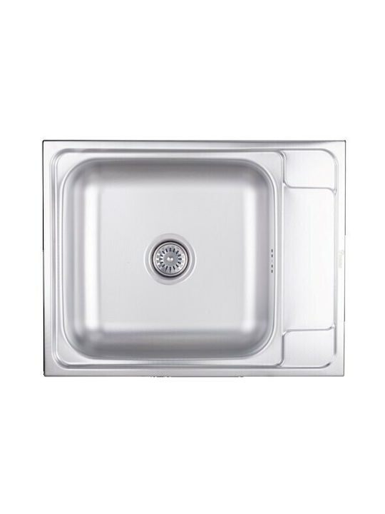 Donau Ένθετος Νεροχύτης Inox Σατινέ Μ63xΠ50cm Ασημί